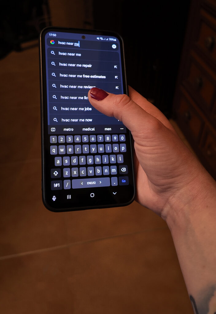 Phone with a google search