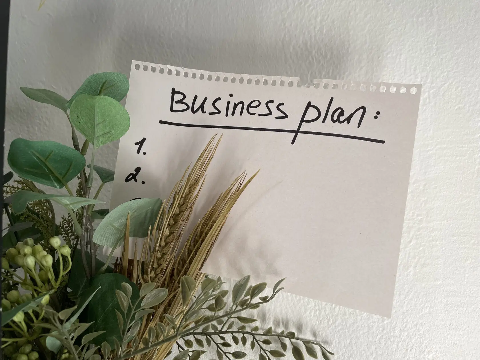 a piece of paper with a plant