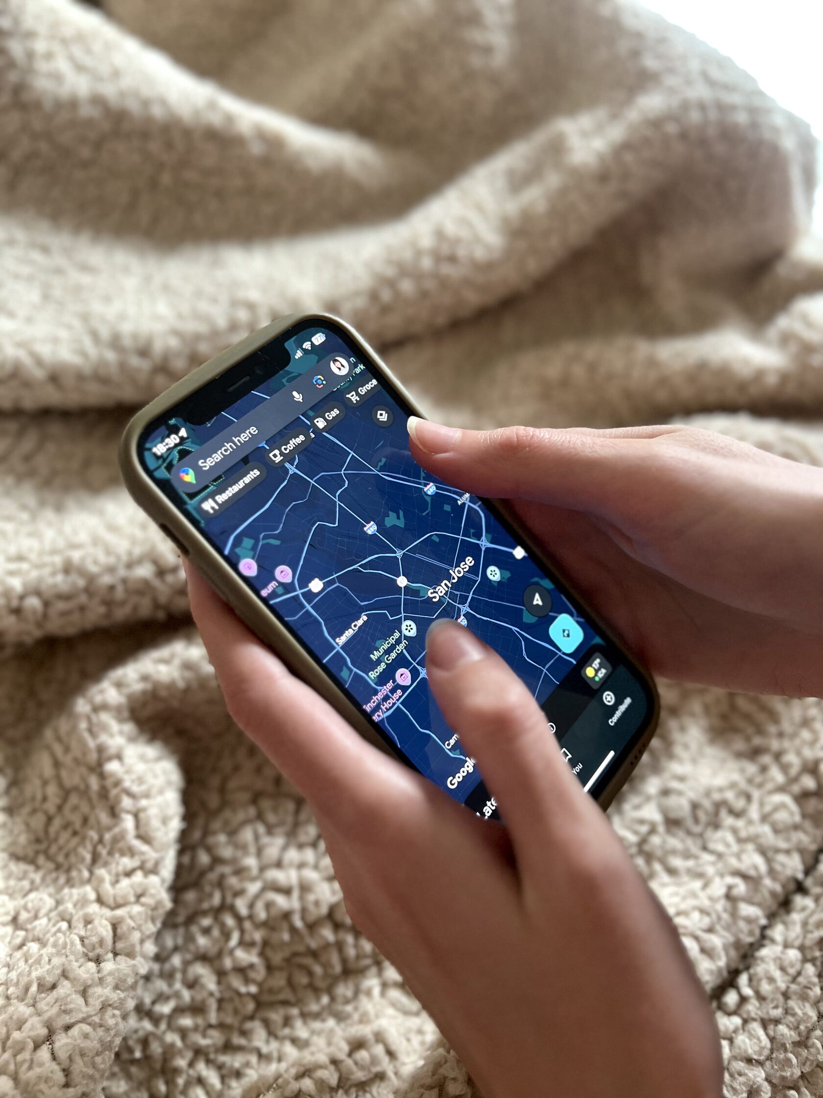 a phone searching the map How Much Do Google Ads Cost