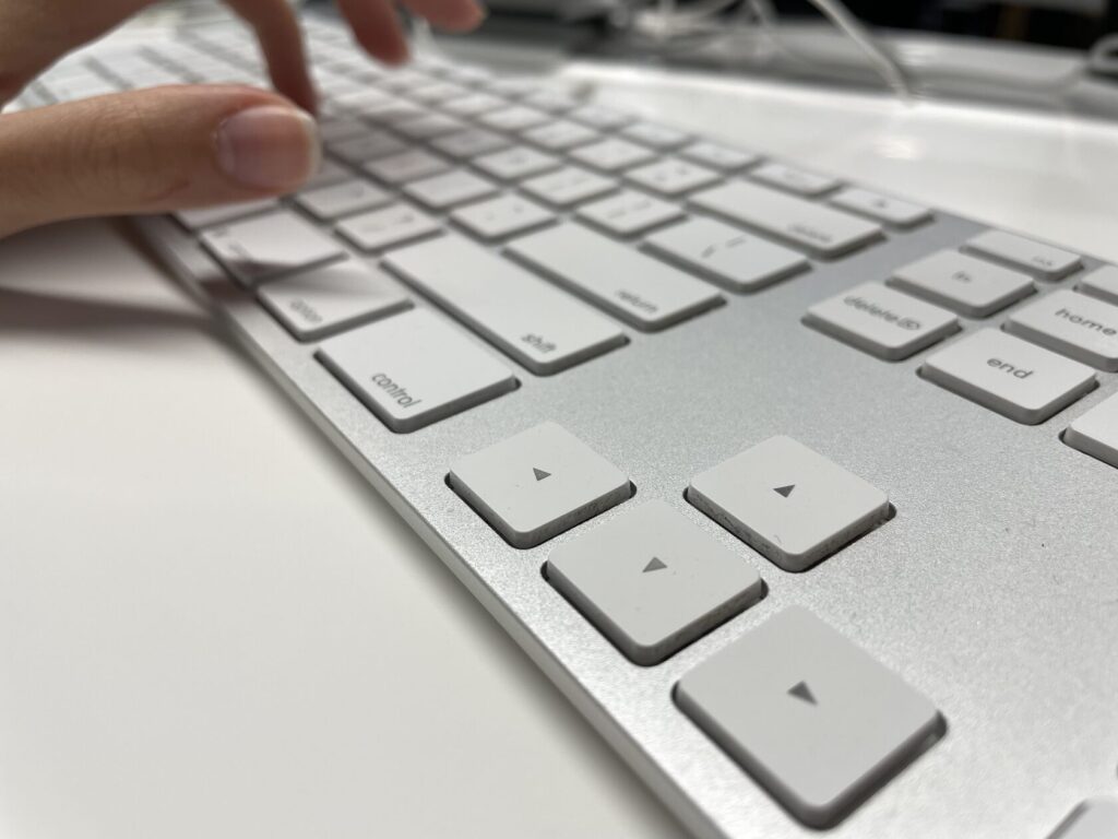 Keyboard typing